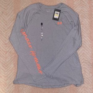 NWT Grey Under Armour Long Sleeve Top
